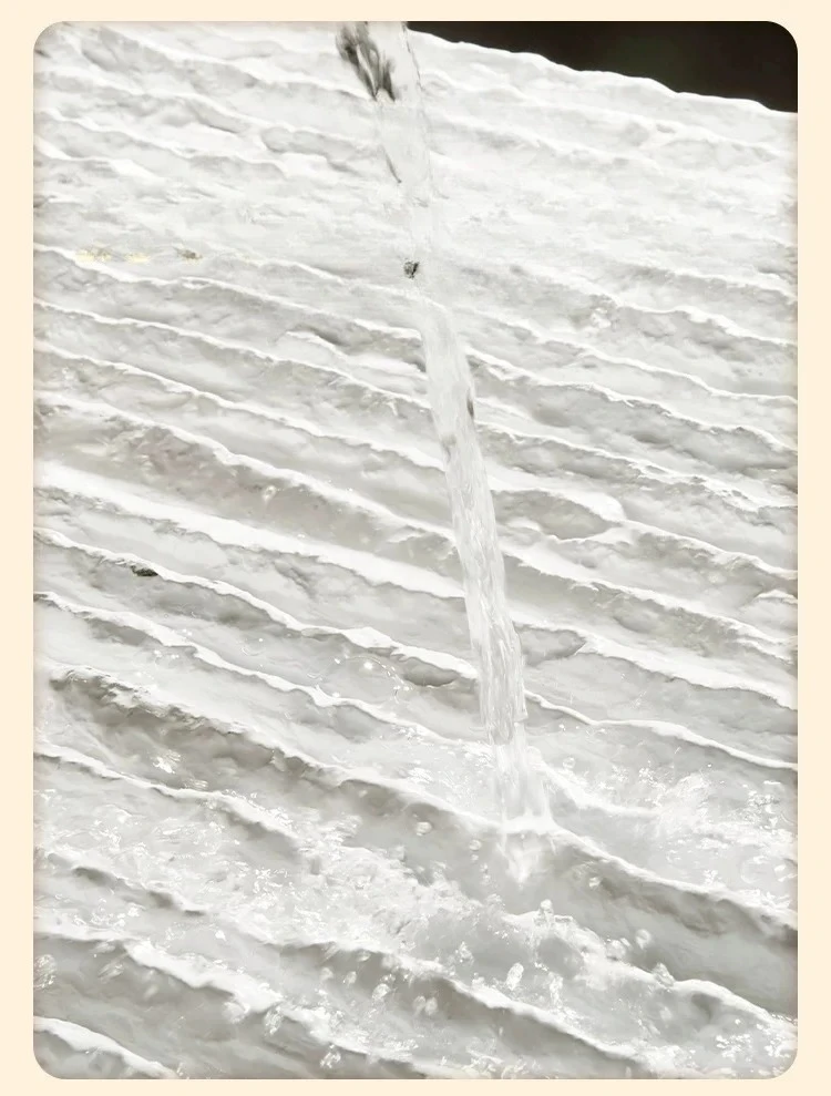 Landscape Courtyard Decoration PU Waterfall Stone Panels, Imitation Stone Wall Tiles For Exterior & Background Wall