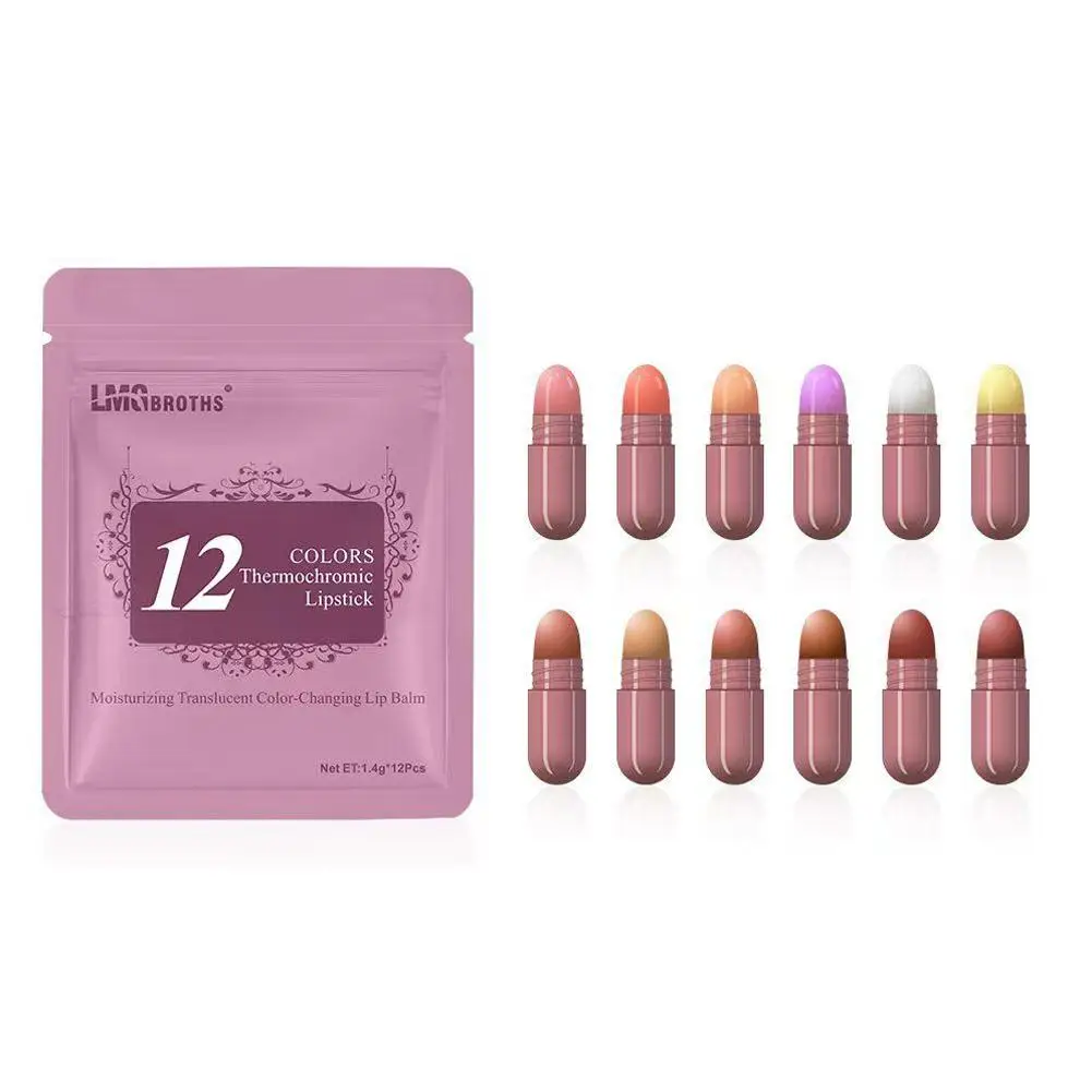 New Capsule Mini Lipstick Set Velvet Matte Waterproof Lip Glaze Sexy Nude Long Lasting Portable Solid Lip Gloss Makeup