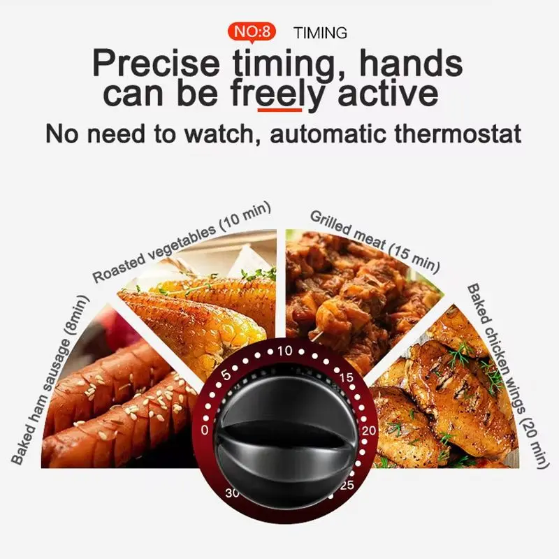 Electric Oven Home Smokeless Bbq Grill Automatic Rotating Skewer Grilled Kebab Machine Barbecue Make Easy Operation