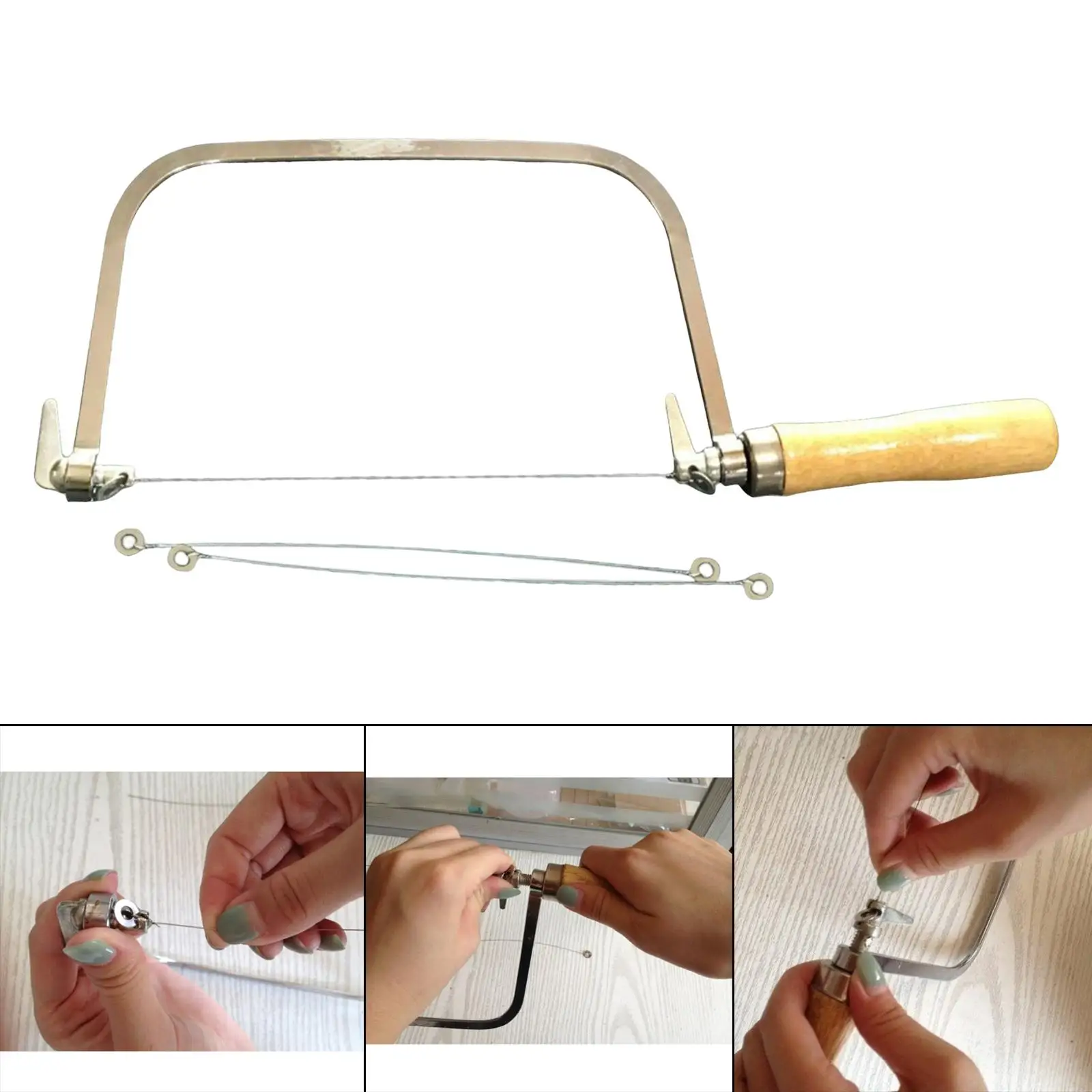 Wire Cutter with Wooden Handle DIY Candles Wax Trimming String Cutter