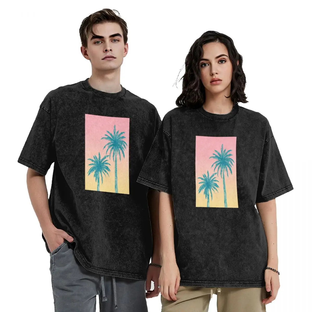 

Palm Trees T-Shirt T-shirts oversize graphics gifts for boyfriend blue archive mens t shirts pack
