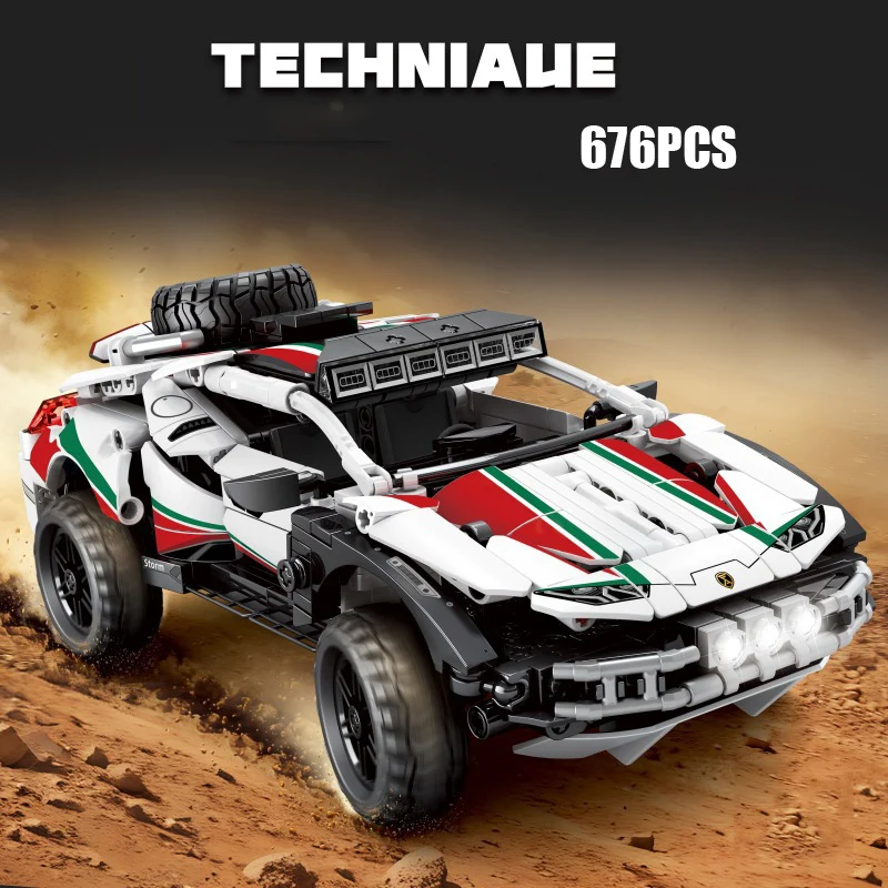 

Technical Big Wheels ORV Car Sterrato Building Block Paris Dakar Rally Racing Model Vehicle Brick Toy Collection For Gifts