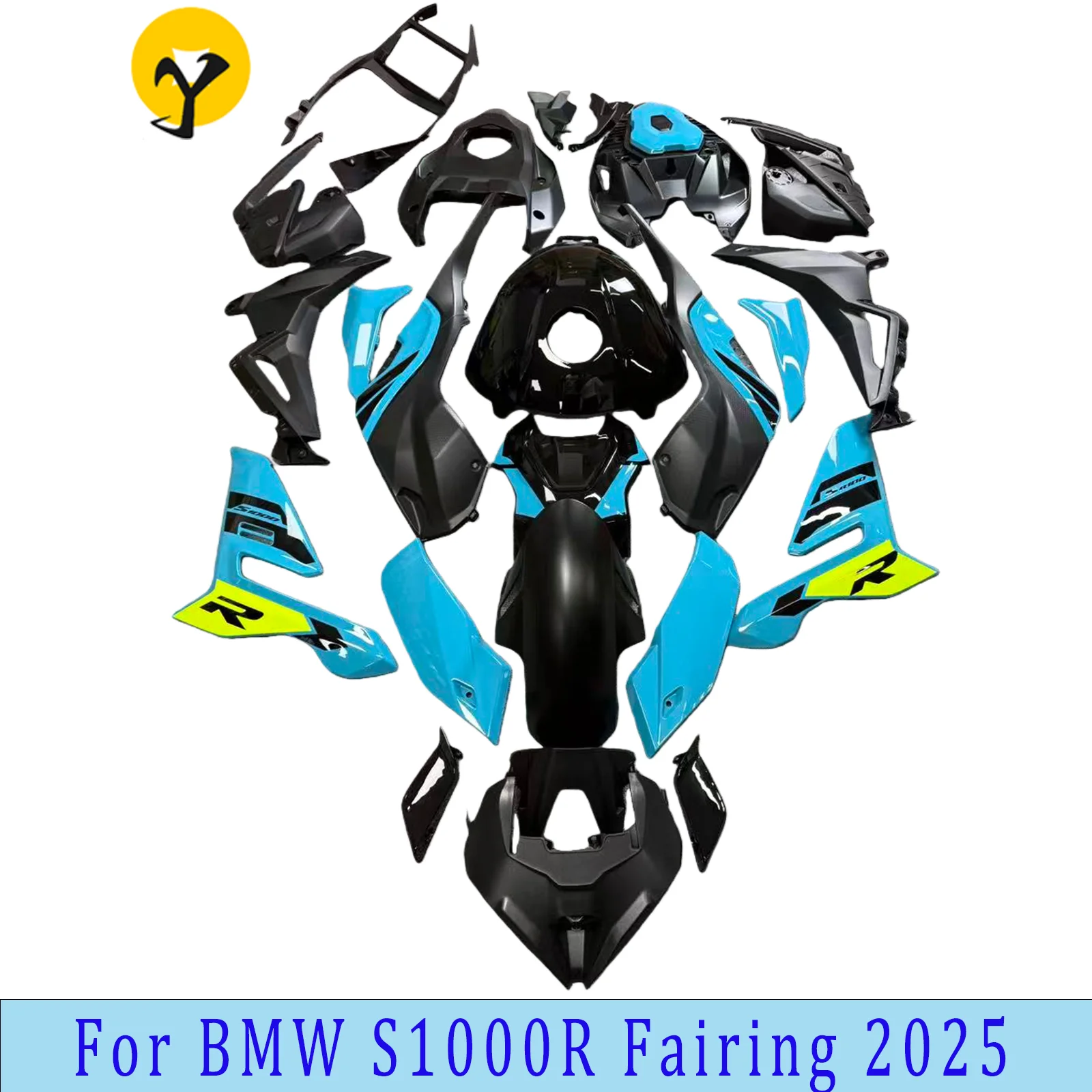 

Suitable for the BMW S1000R 2025-2026 model year new vehicle fairing kit, motorcycle fairing bodywork kit panel set, blue-gray