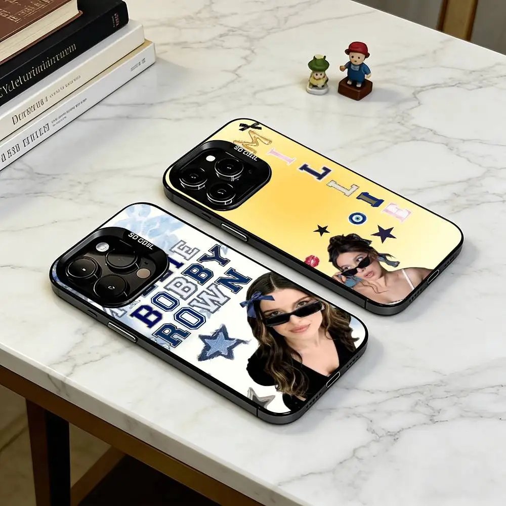 

M-Millie Bobby Brown Phone Case For iPhone 17,16,15,14,13,12,11 Plus,Pro Max,XS,Colorful Silver Phone case Funda Cover