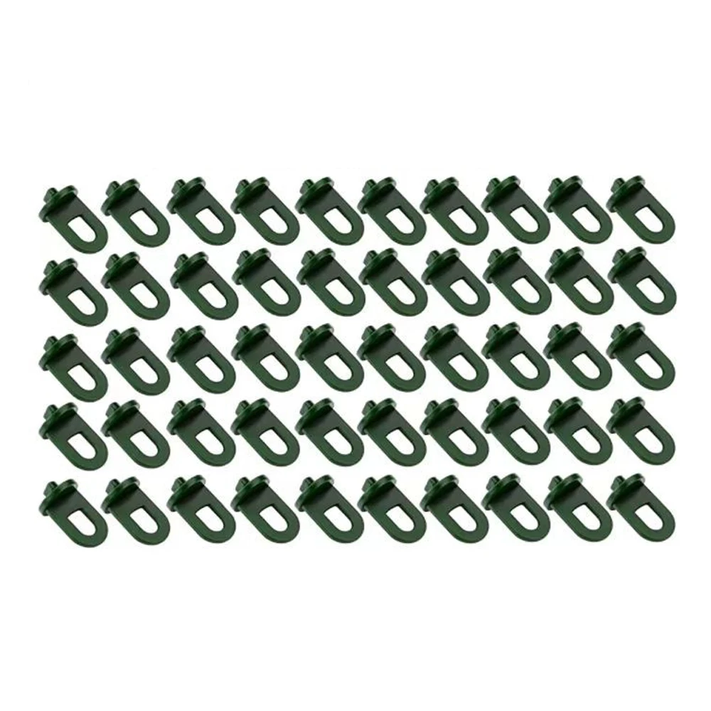 50pcs Plastic Greenhouse Fixing Clips Plant Vegetable Grafting Clips Fastener Tied Buckle Hanger Greenhouse Climb Fixed Brackets