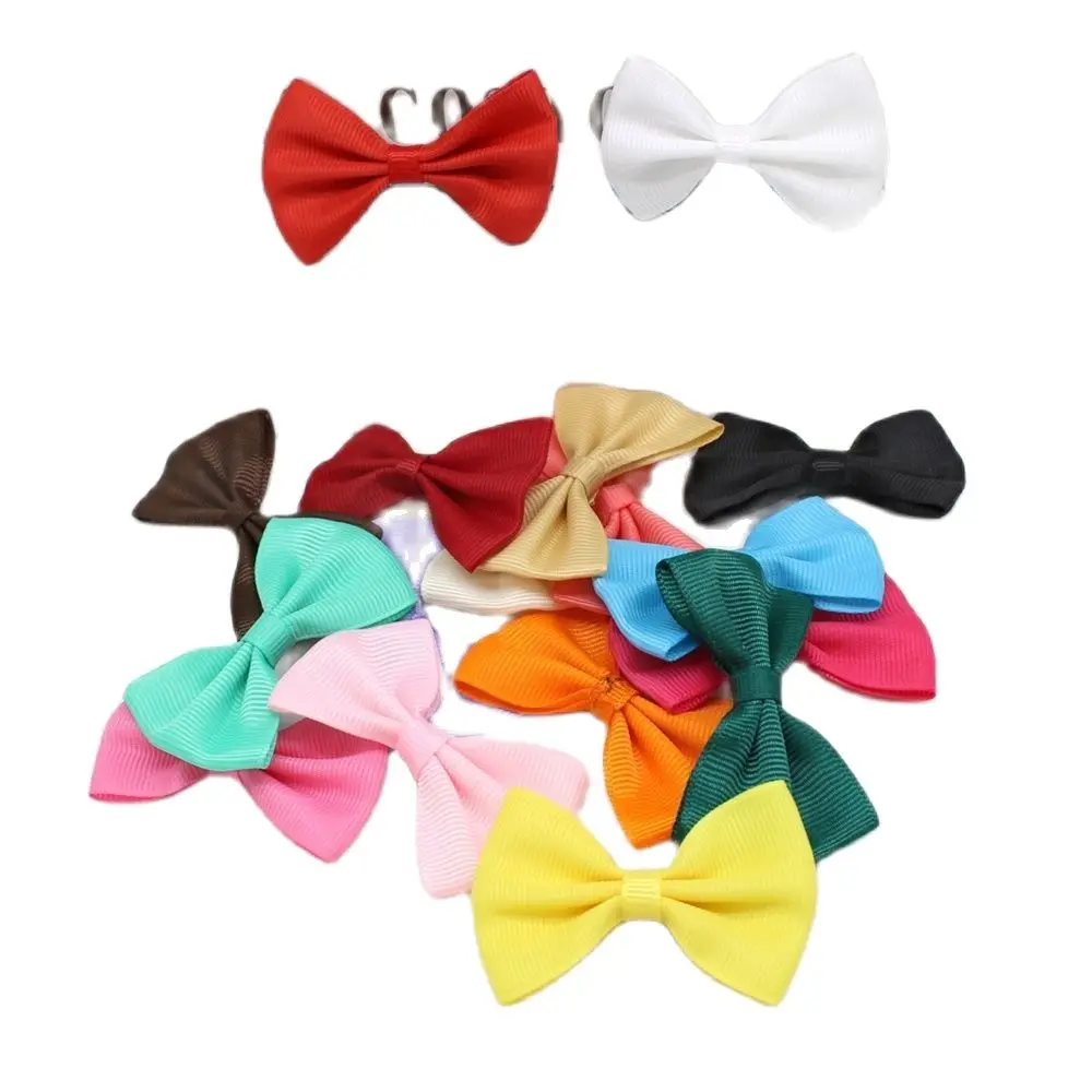 30pcs 4-6cm Handmade Satin Ribbon Bows DIY Sewing Garment Wedding Decor  Headwear Accessories