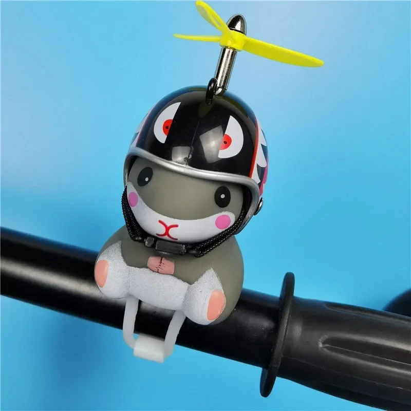 Kawaii Bicycle Handle Decoration Flashing Detachable Helmet Hamster Shape Bike MTB Scooter Motorbike Universal