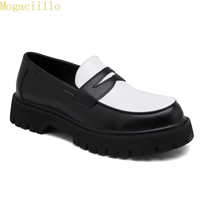 Hot Selling Men's Thick Soled Loafers Wear Resistant Sole Business Shoes Casual Shoes Designer Handmade British Style Loafers