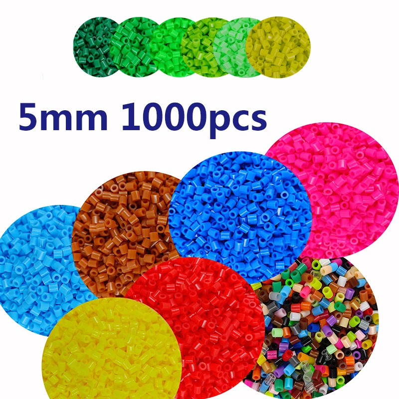 Fuse Beads 1000pcs 5MM 3D Pixel Puzzle Iron Beads Handmade Crafts Decor DIY Make Puzzle Toy High Quality Melting Beads