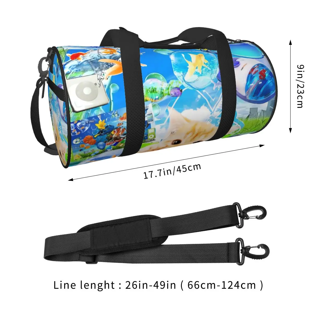Frutiger Aero Gym Bag Waterproof Sports Bags Gym Accessories Training Pattern Handbag Funny Fitness Bag For Couple
