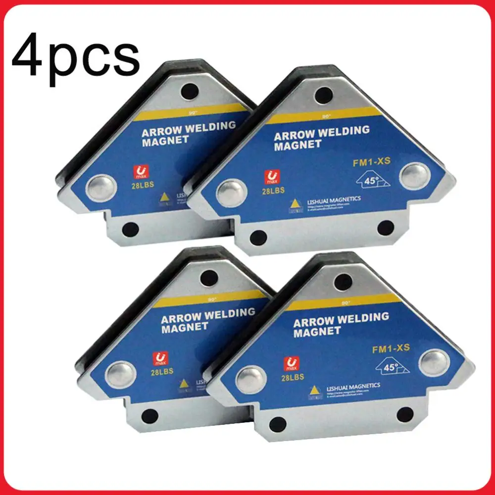 

Набор из 4 магнитных держателей для сварки 28 фунтов, с углами 45/90/135 градусов, многоугловые магнитные фиксаторы-стрелки для пайки и сварки