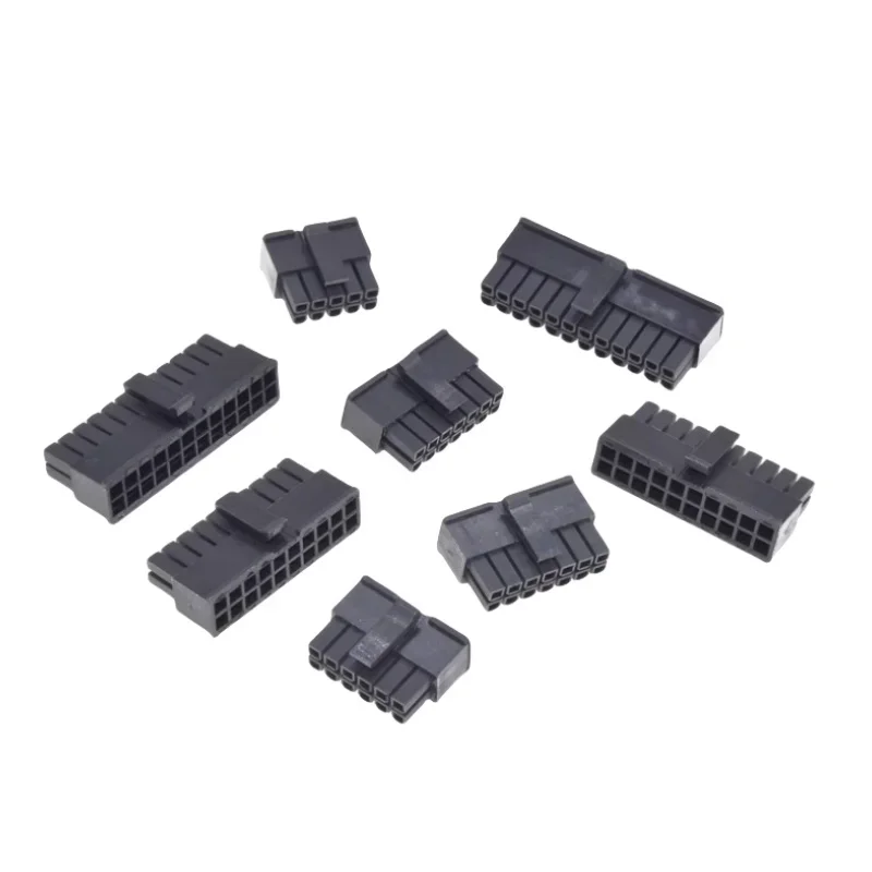 10pcs/lot 5557 5557-R 4.2mm Black Automotive wiring harness connector male 2 - 24 pin for computer graphics card PCI-E Power