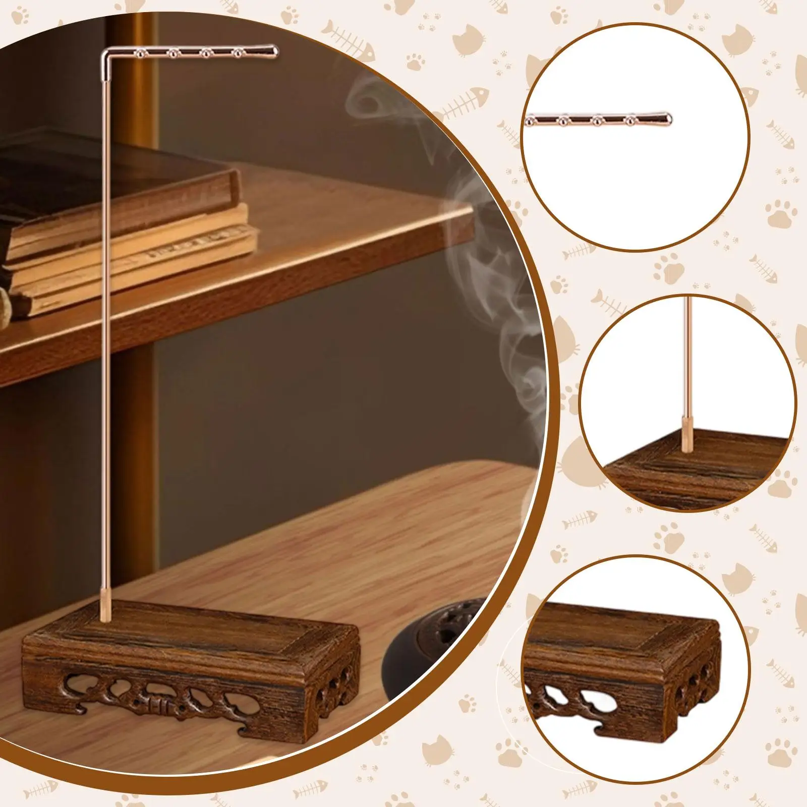 Calligraphy Pen Holder Stand Hanging Organizer Rack Chinese Writing Brush Hanger for School Apartment Office Home Birthday Gift