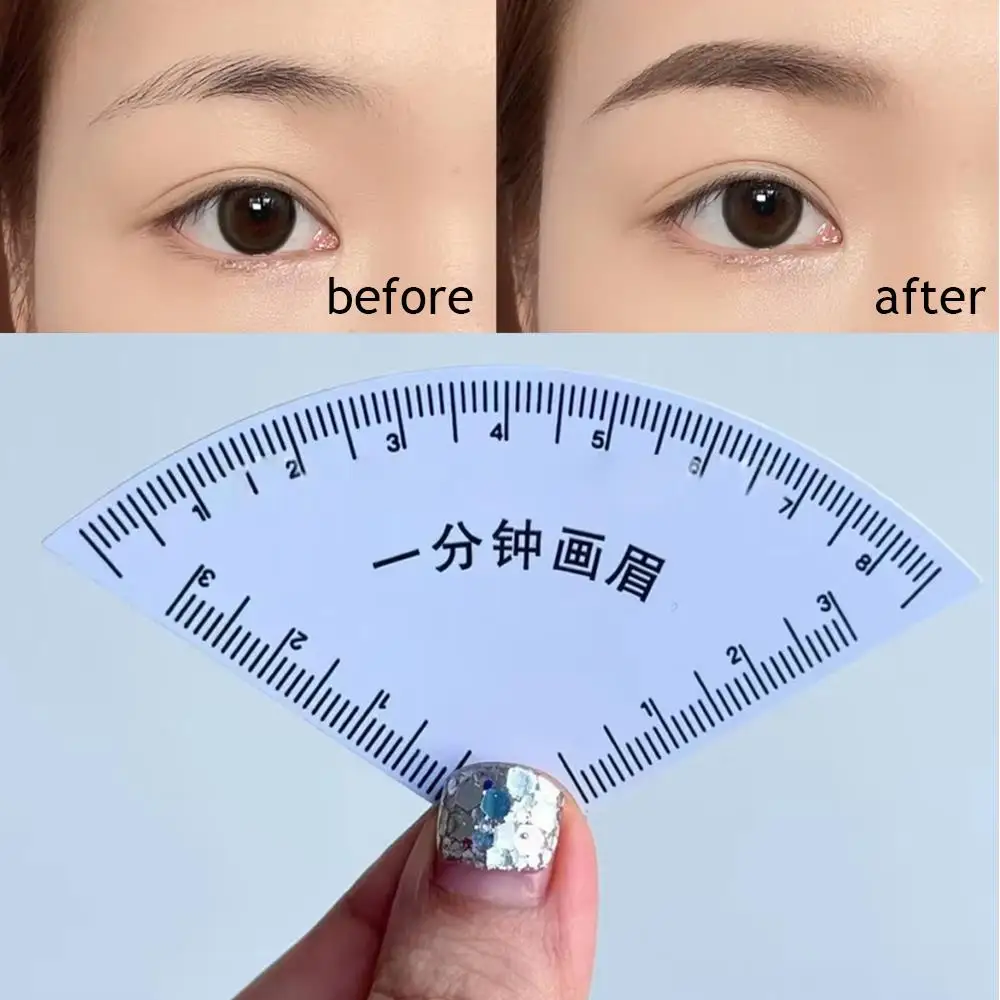 1 st PVC Brow Shaping Stencil Snelle Tekening Microblading Mapping Card Eye Brow Tekening Gids Herbruikbare Tekening Gemakkelijk Makeup Tools