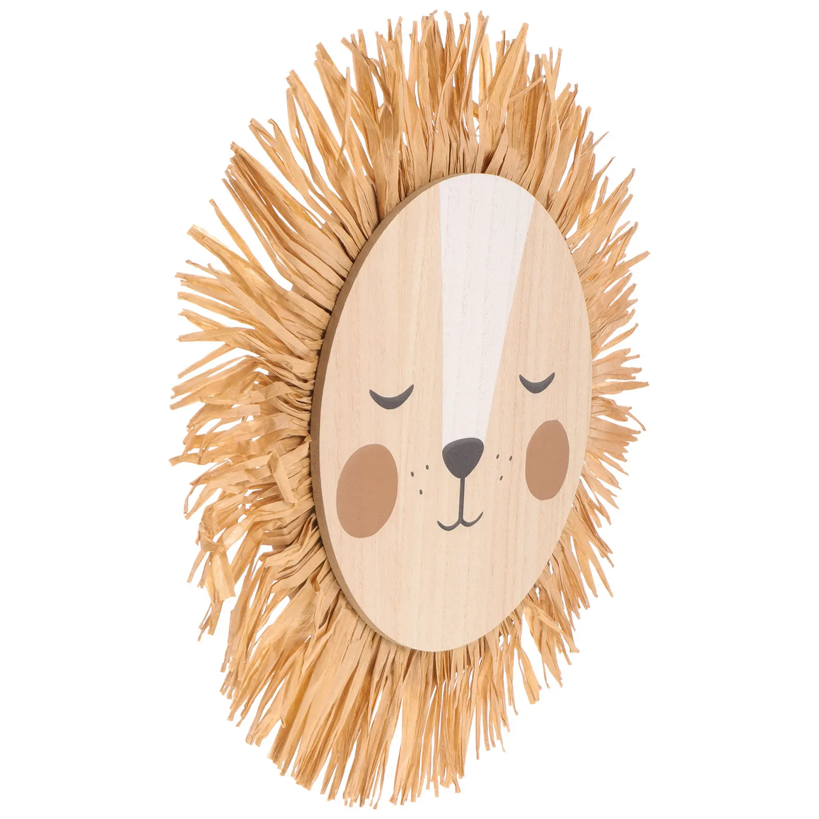 

1 шт. Декор для стен в виде головы льва, плетеная подвеска из рафии в виде мультяшного льва, декор в скандинавском стиле для гостиной, спальни, кафе