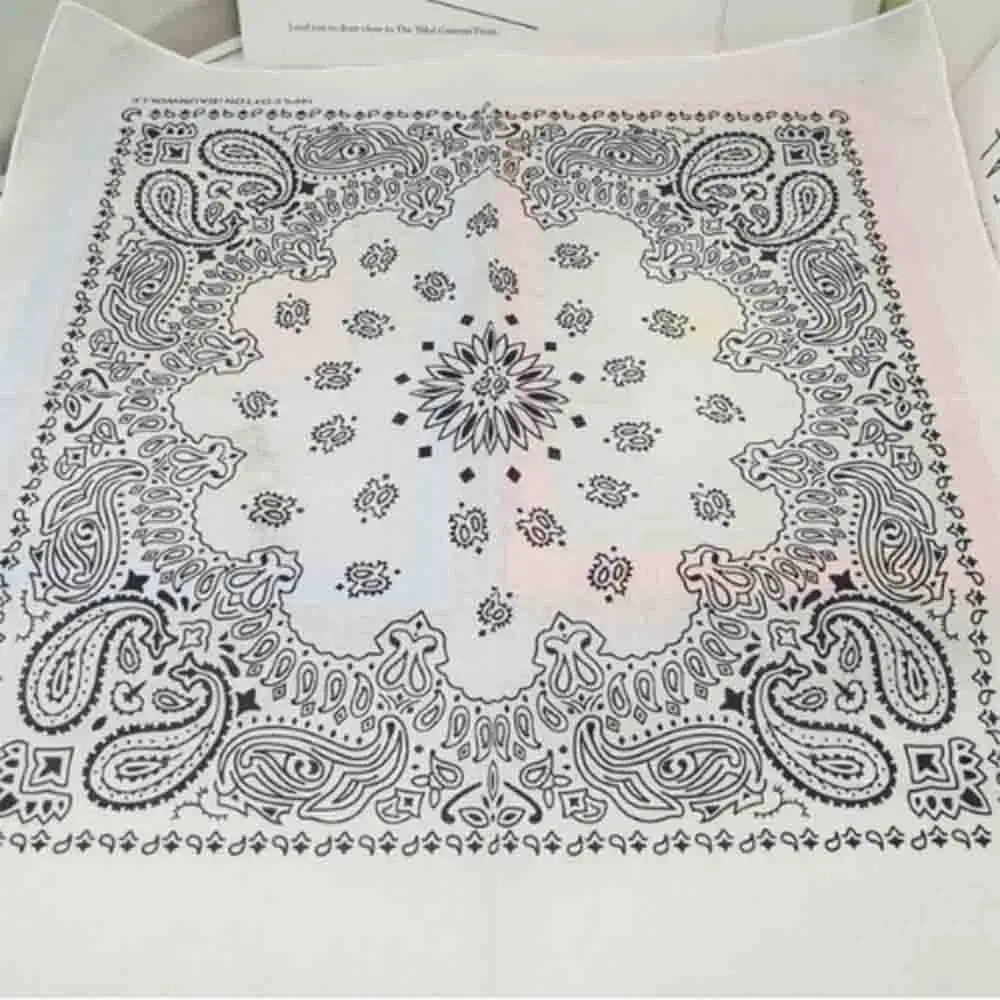 Men Cotton Paisley Neck Wrist Band Hip Hop Head Wrap Scarves Handkerchief Square Scarf Bandana