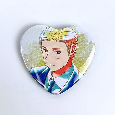 anime Badges Heart Hetalia Axis Power APH Very Cute Lovely Brooch Pins