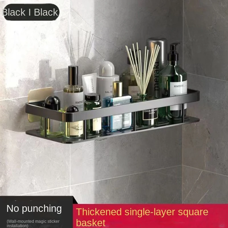 Badkamer Opslagrek Geen Boor Planken Muur Mount Hoek Douchehouder Voor WC Shampoo Organizer Badkamer Accessoires