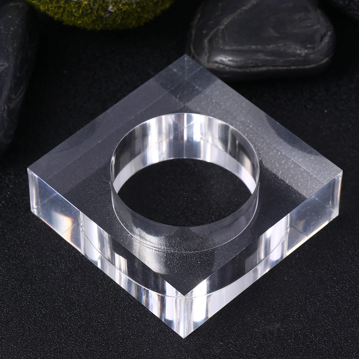 

Квадратная подставка для салфеток, кольцо, полки для дисплея, пряжка, держатели для салфеток, прозрачный сотовый телефон