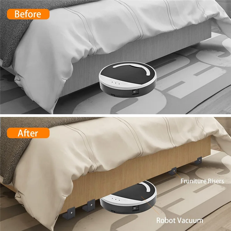 AY03-1Set risers de móveis com braçadeira de parafuso risers de sofá para móveis espessura 0-1,6 pol. para mesa