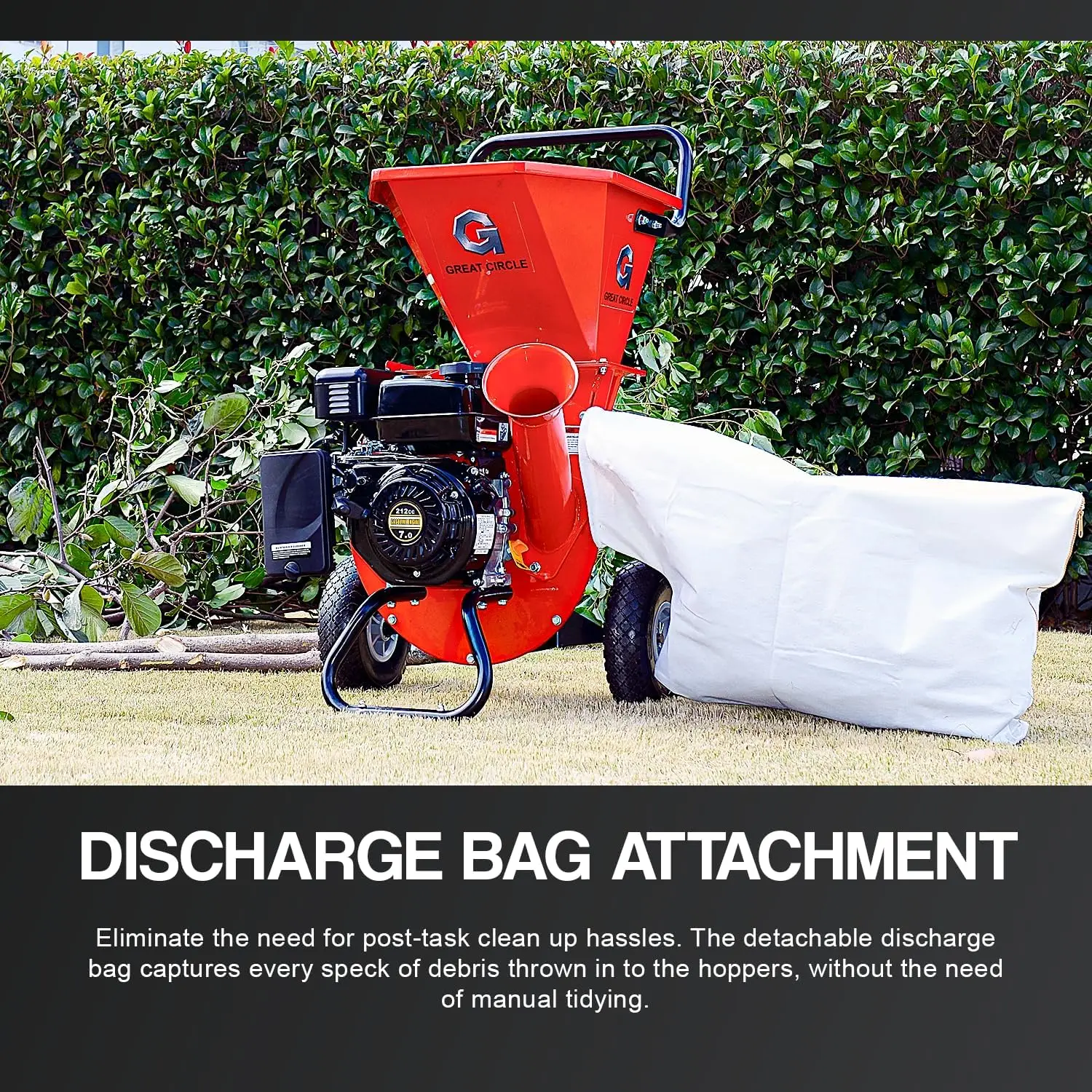 GreatCircleUSA آلة تقطيع الخشب من GreatCircleUSA، تعمل بالغاز شديدة التحمل 3 في 1، متعددة الوظائف، 3 بوصة، أقصى قدرة قطر الخشب EPA