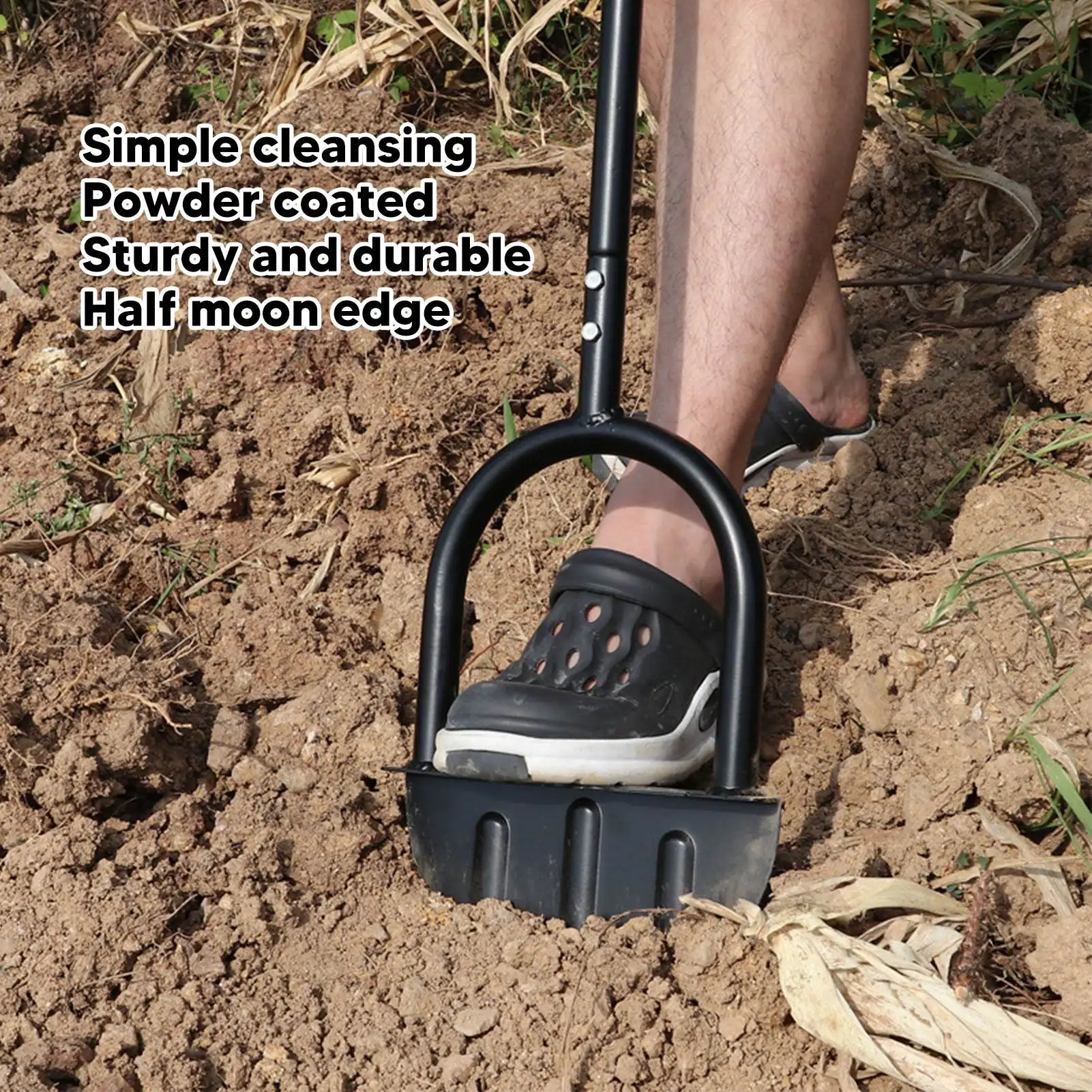 

High Hardness Half Moon Lawn Edger Cleansing Carbon Steel Manual Trimming Shovel Gardening Tools Lawn Trimming Tool