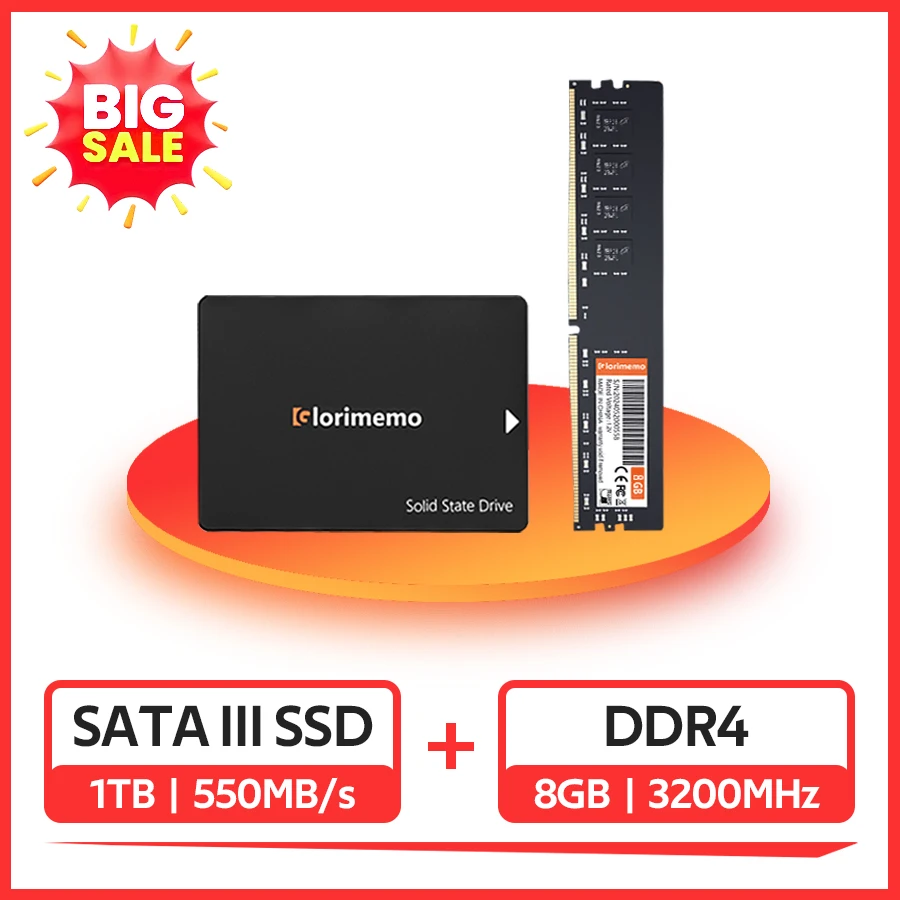 Glorimemo 1TB SATA III Solid State Drive 550MB/s 1TB High Speed 2.5inch SATA III SSD for Laptop PC and Desktop computer