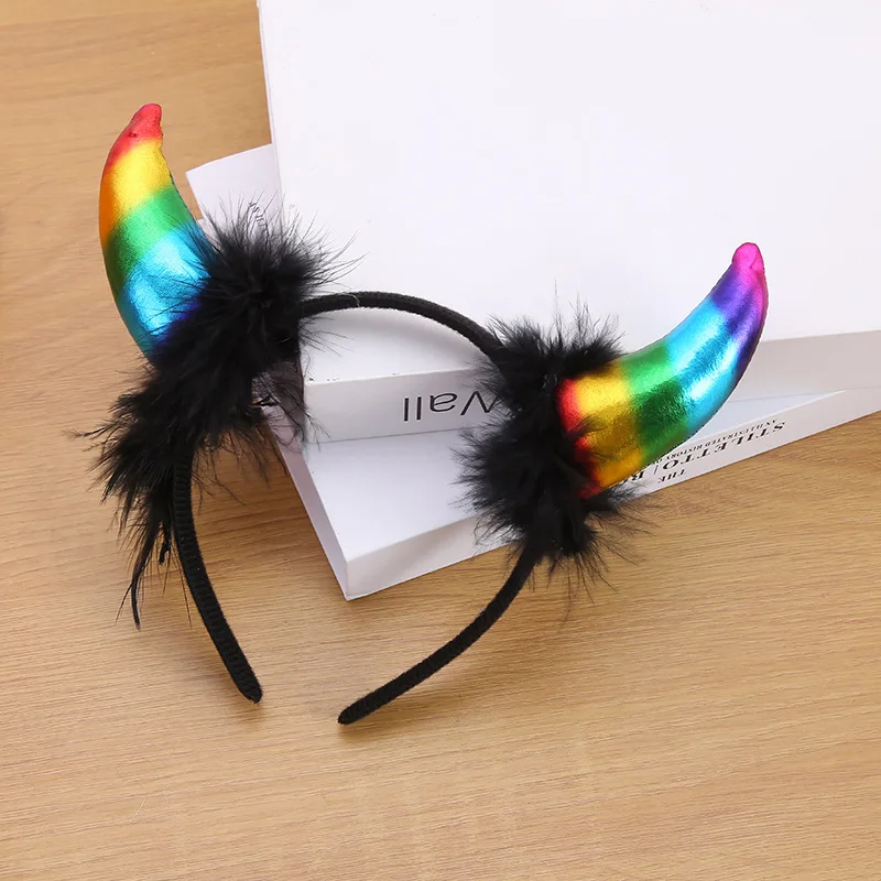 هالوين عيد الميلاد عقال الإبداعية شخصية شيطان القرن حفلة عيد ميلاد جو الديكور مثير إغراء عقال #5