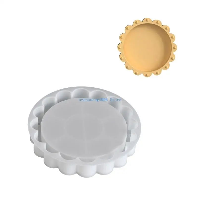 

85LF силиконовая форма для лотка для ювелирных изделий, форма для хранения лотков для рукоделия из смолы с кружевными бусинами,