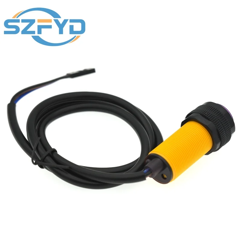 Smart Car Robot E18-D80NK Infrared Obstacle Avoidance Photoelectric Sensor Proximity Switch 3-80cm Detection Range Adjustable