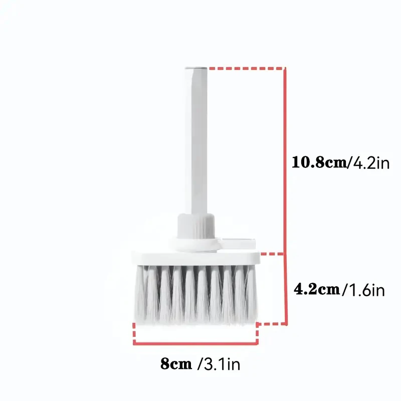 5-in-1 Cleaning Pen Dust Removal Brush, Detachable Dual Headed Keyboard Brush, Multifunctional Earphone Dust Removal Brush