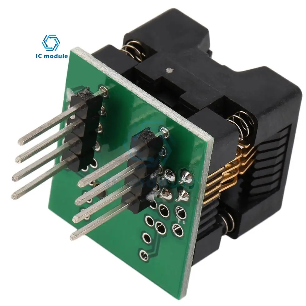 MSOP8 to DIP8 Wide-body Narrow-body Seat Wide 150mil 200mil Programmer Adapter SOIC8 to DIP8 IC Socket Blue Green