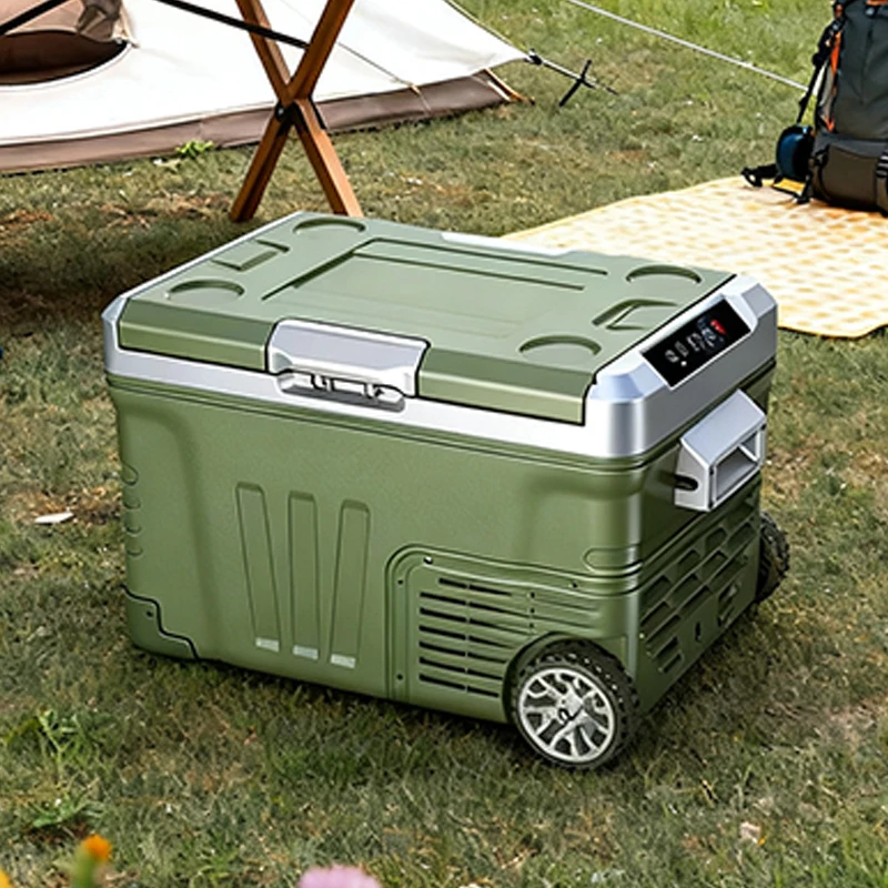 

Портативный автомобильный холодильник, уличный морозильник для кемпинга, холодного хранения, 50 л, для хранения еды, напитков, мобильный холодильник для домашнего использования