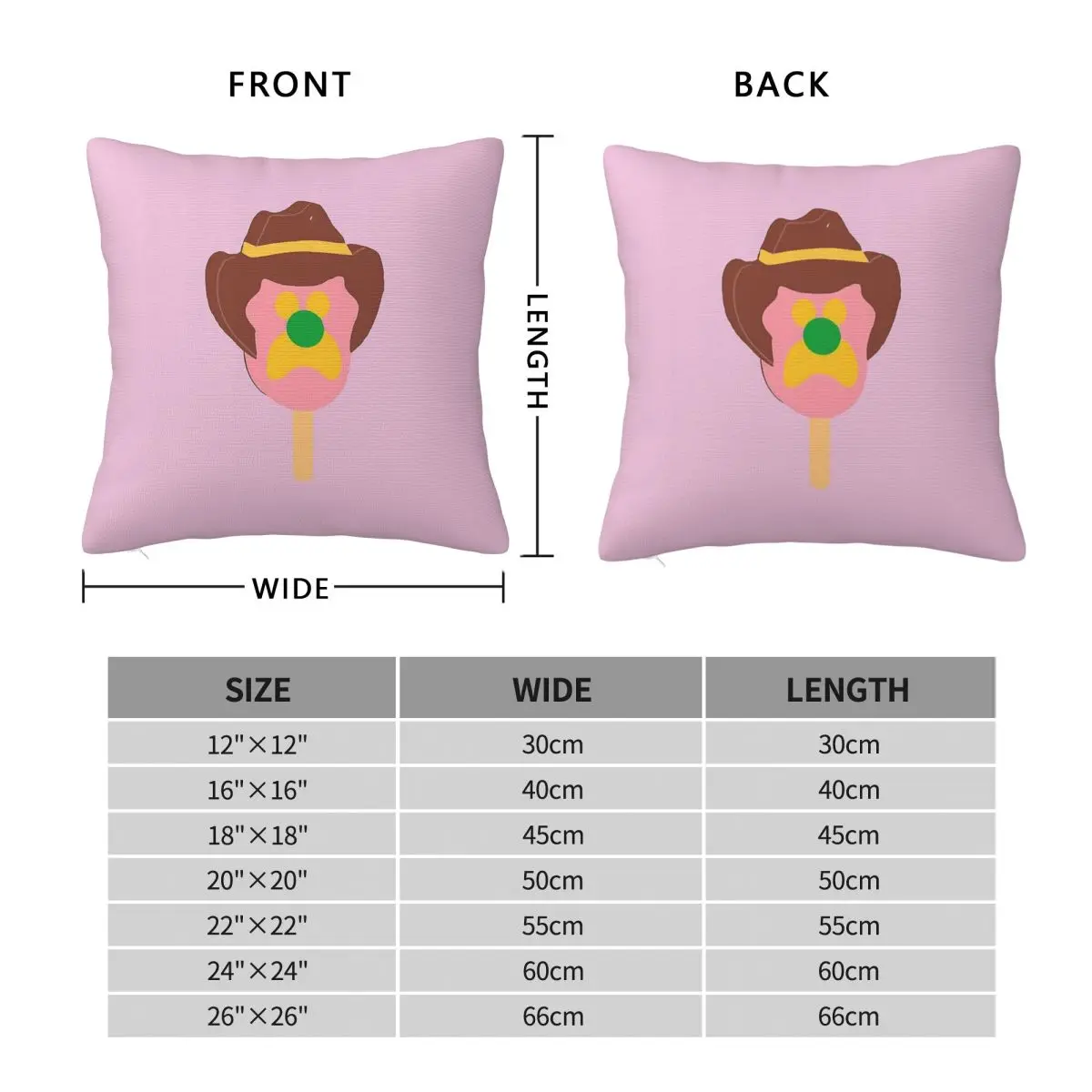 Bubble O' Bill Ice Cream Square Pillowcase Polyester Linen Velvet Pattern Zip Decor Pillow Case Sofa Seater Cushion Cover 45x45