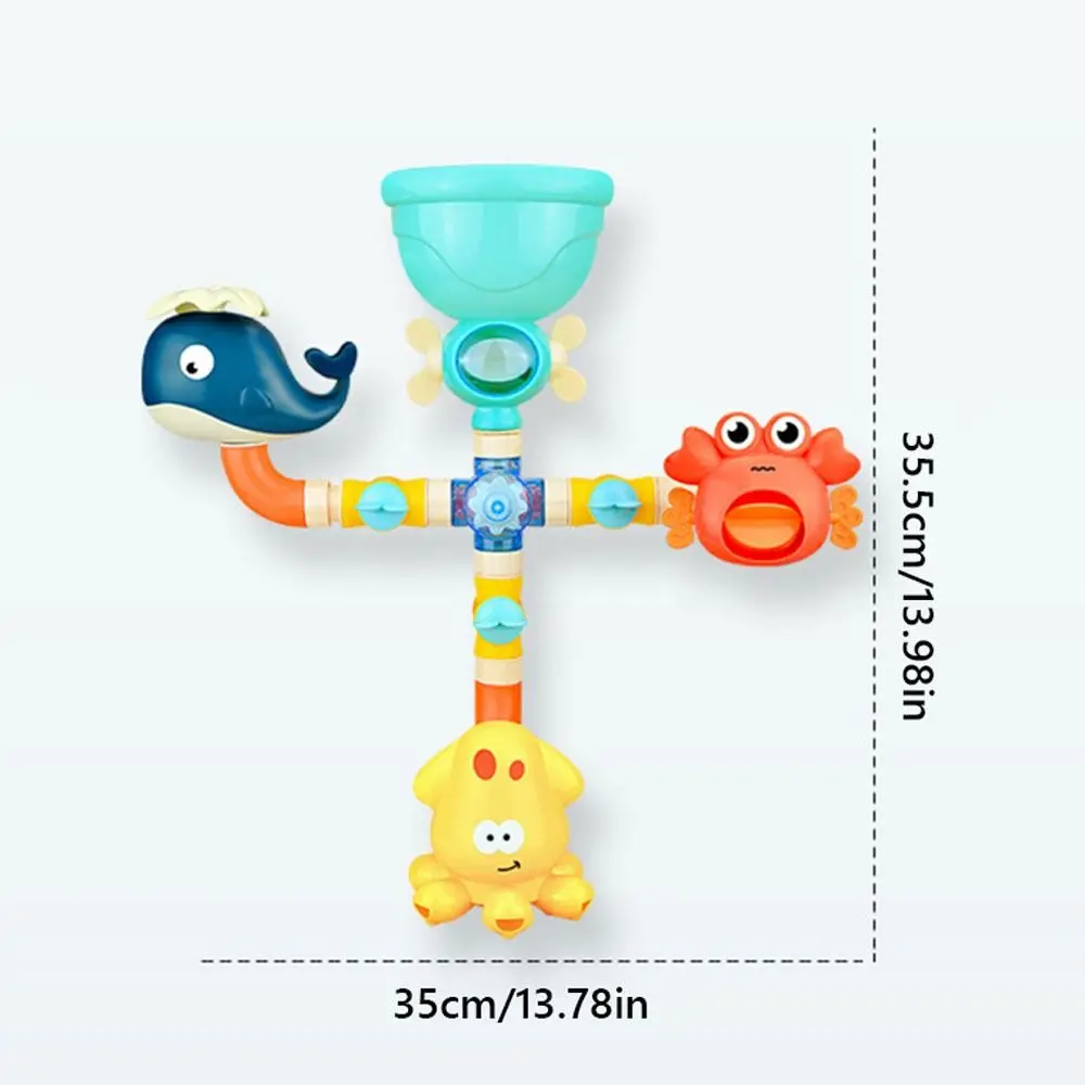 Design divertente Spin Water Sprinkler Giocattoli da bagno Gioco interattivo Giocattoli da bagno per animali Giocattoli colorati per parchi acquatici per bambini Piccoli