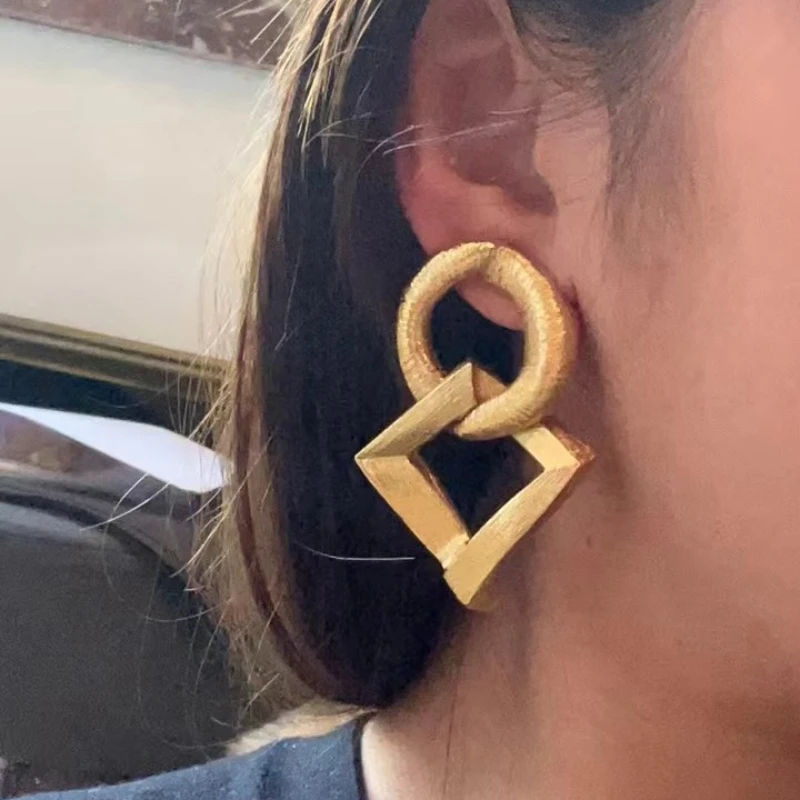 Europe America Geometric Irregular Ear Clip Earrings Women Top Quality Vintage Design Jewelry