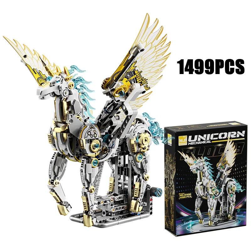 

1499PCS Creative Mechanical Unicorn Model Building Blocks With Power Motor Construction Bricks Toy The Perfect Gift For Boy