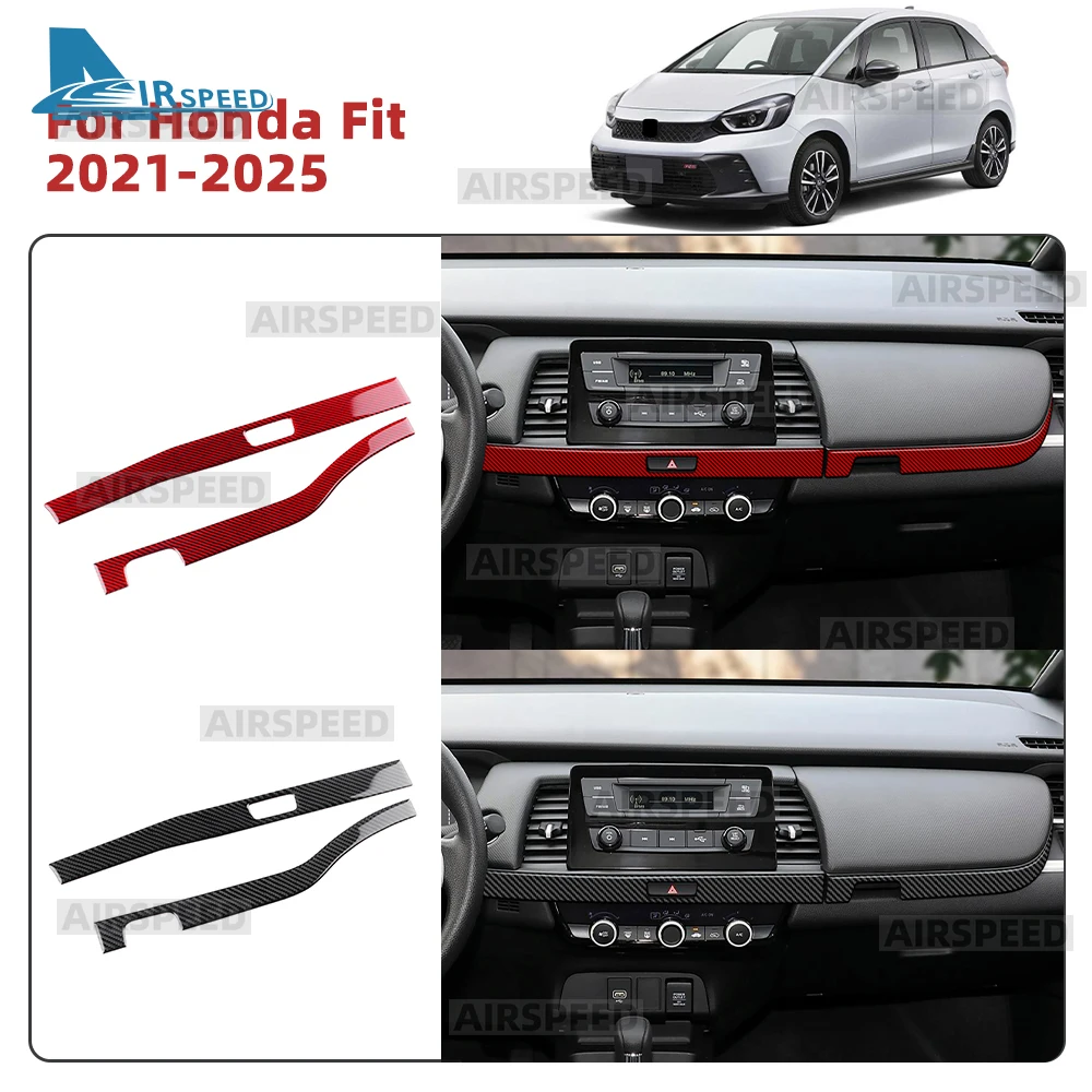 

Для Honda Fit 2021 2022 2023 2024 2025 Настоящее мягкое углеродное волокно LHD RHD Автомобильная центральная консоль Декор Аксессуары для внутренней отделки