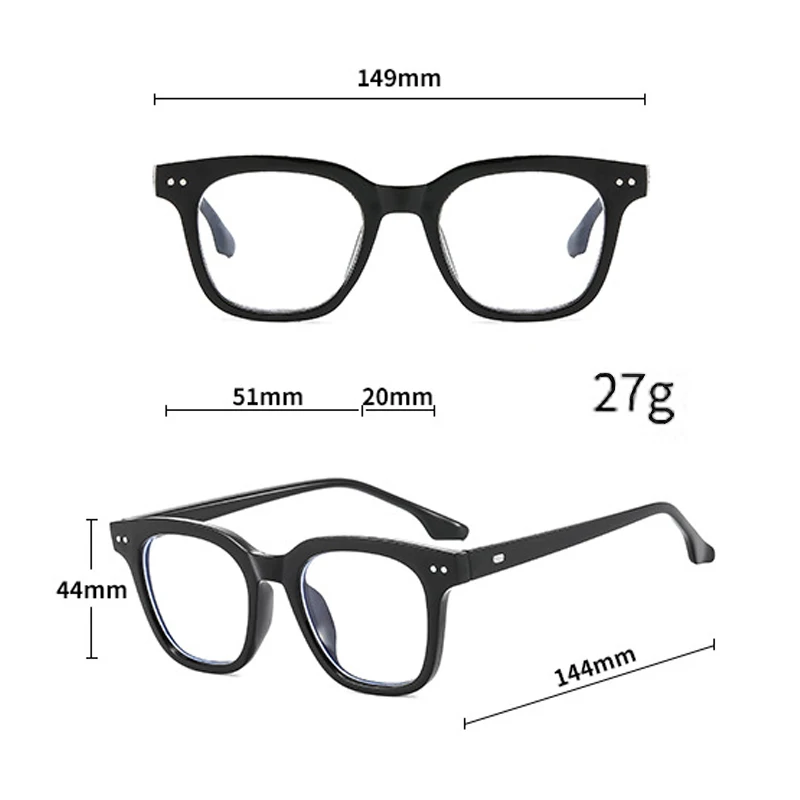 1pc minimalist square glasses, all-match for daily shopping and gatherings, the same style for men and women