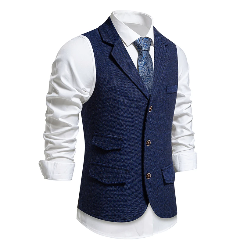 خريف جديد الرجال متعرجة مخيط الساتان الداخلية سترة الأعمال بدلة رسمية غير رسمية وهمية جيب سترة مزدوجة الصدر دعوى سترة