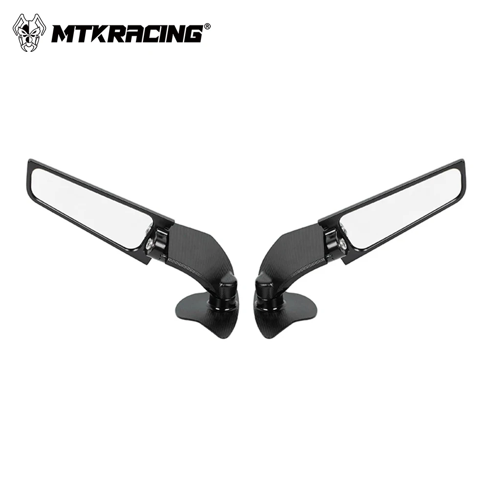 MTKRACING 백미러 윈드 윙, 조정 가능한 회전 사이드 미러 윙렛, 야마하 YZF-R6 2017-2021, YZF-R7 2022-2024