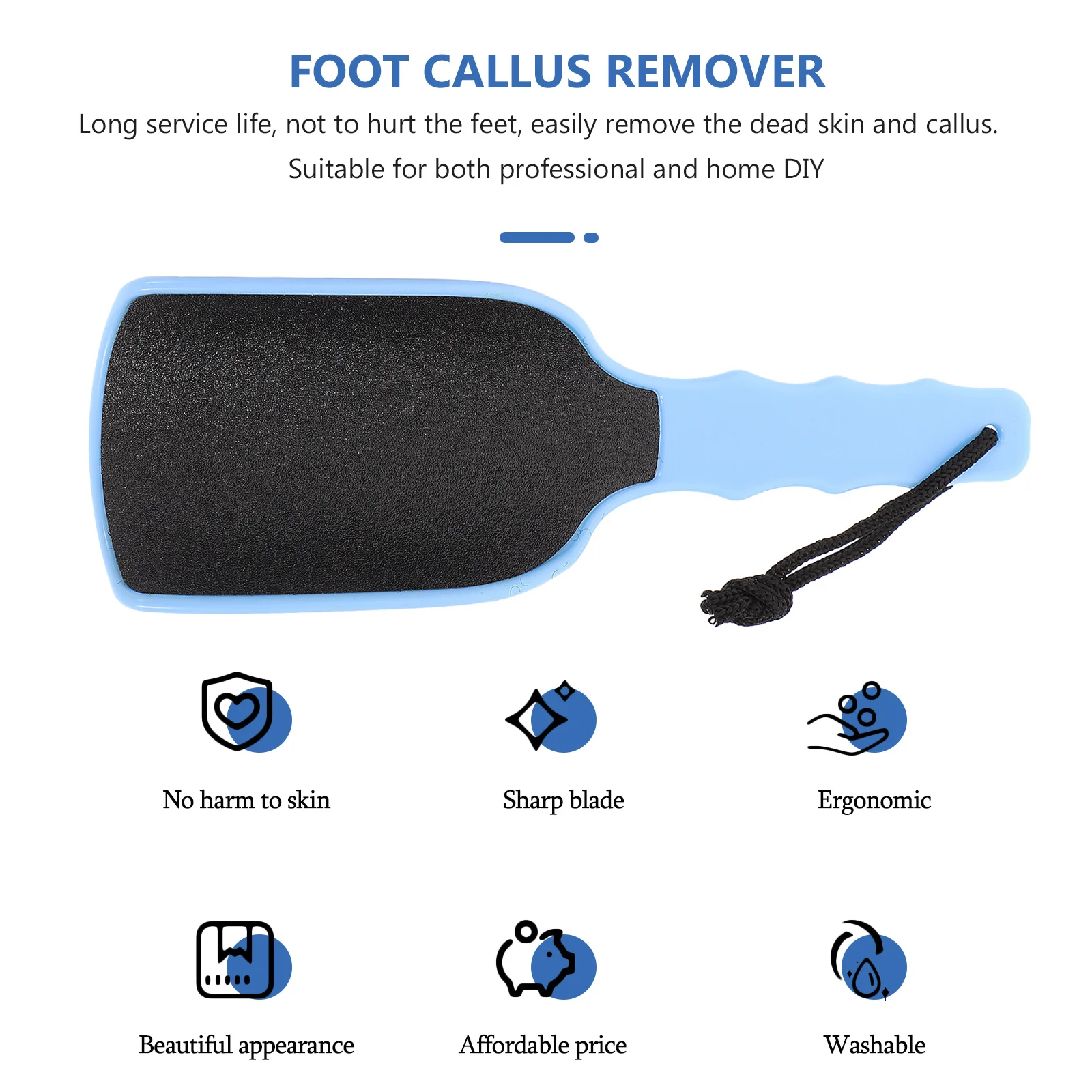 2 stuks duurzame voetvijl dubbelzijdig pedicure eeltrasp dode huidverwijderaar comfortabel handvat voor thuisprofessional