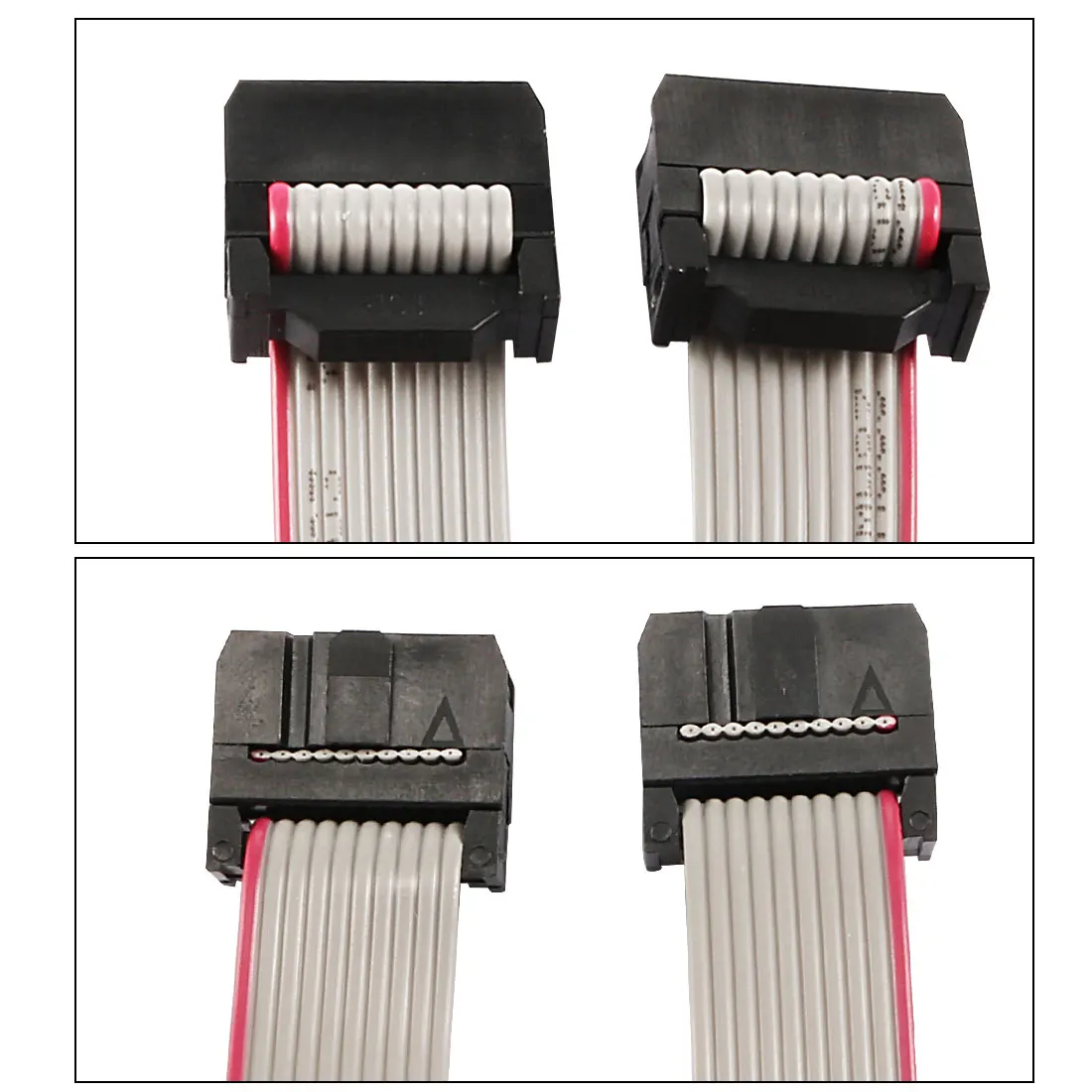 Conector IDC hembra a hembra, 1M, 2,54mm, 2 filas, 10 pines, Cable plano de cinta