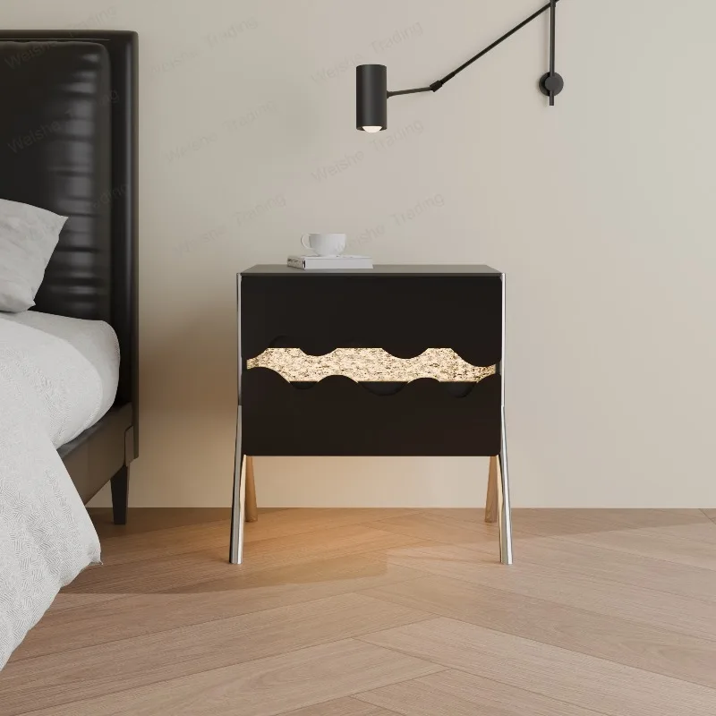 Bedside table creative designer 2026 new bedroom bedside table sofa side cabinet