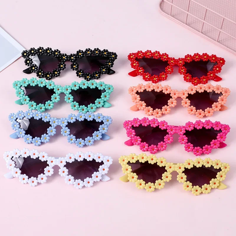 

Cute Kids Sunglasses Colors Daisy Cat Eyes Sunglasses New 1-8 Year Old Baby Decorative Trendy Children's Sunglasses