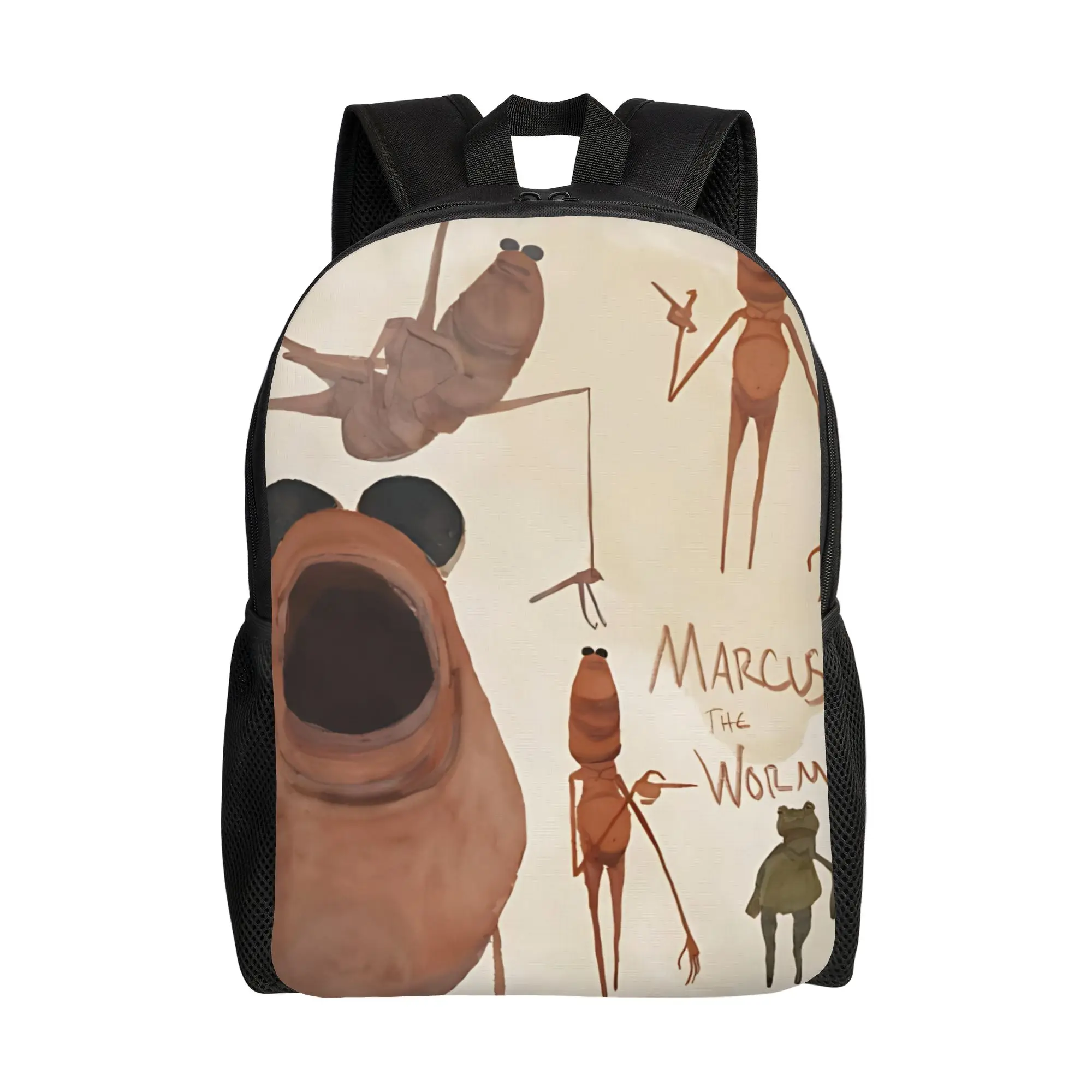 

Marcus the Worm Fashion Backpack with Pocket Student Business Daypack for Men Women Laptop Computer Canvas Bags