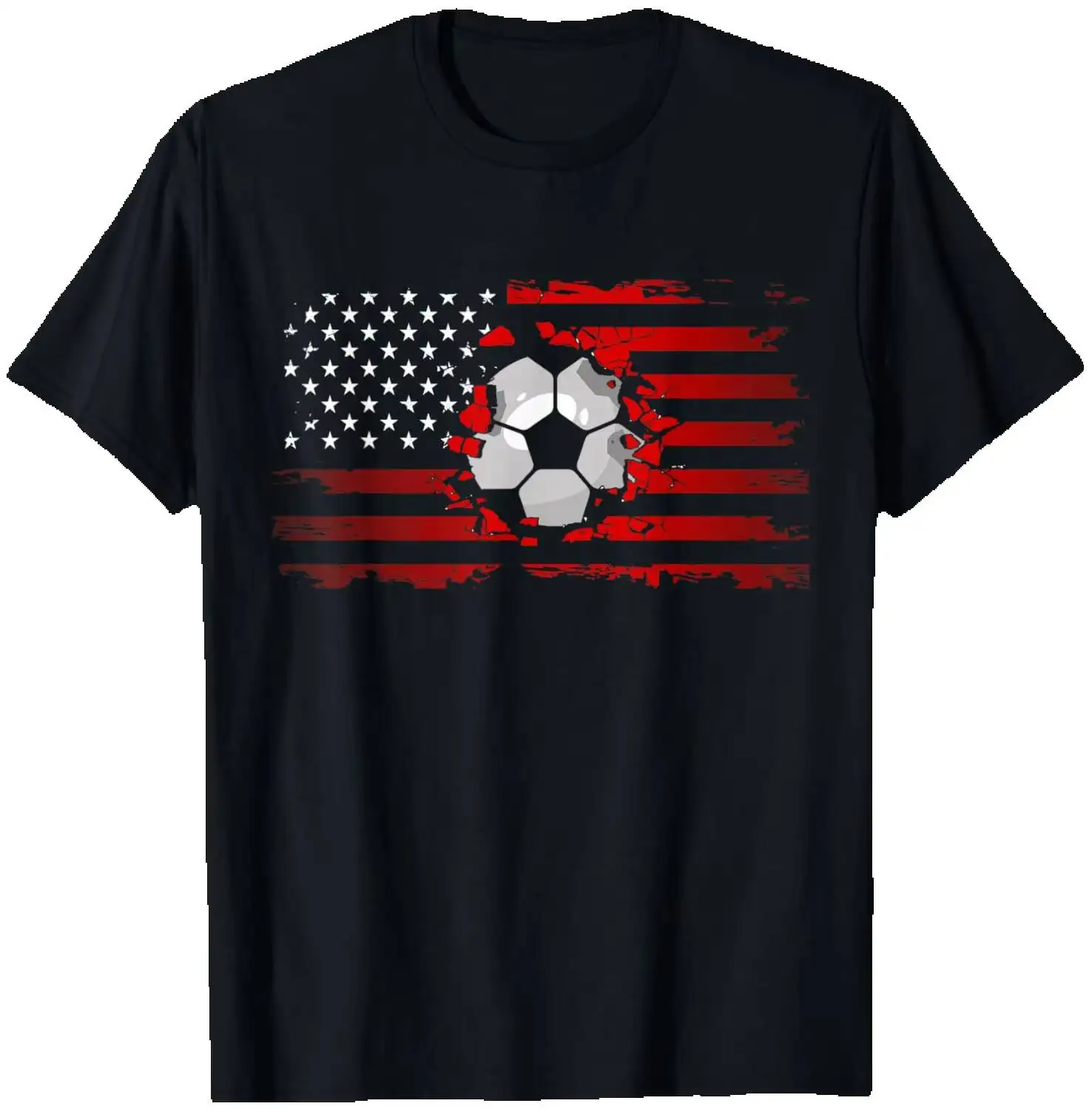 American Flag Soccer T Shirt Summer Breathable Design