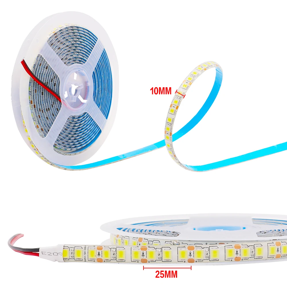 Imagem -05 - Fita Flexível Corda Led Light Strip Home Decor Vermelho Azul Gelo Branco Amarelo 12v 5054 120 Leds m Ip21 Ip65