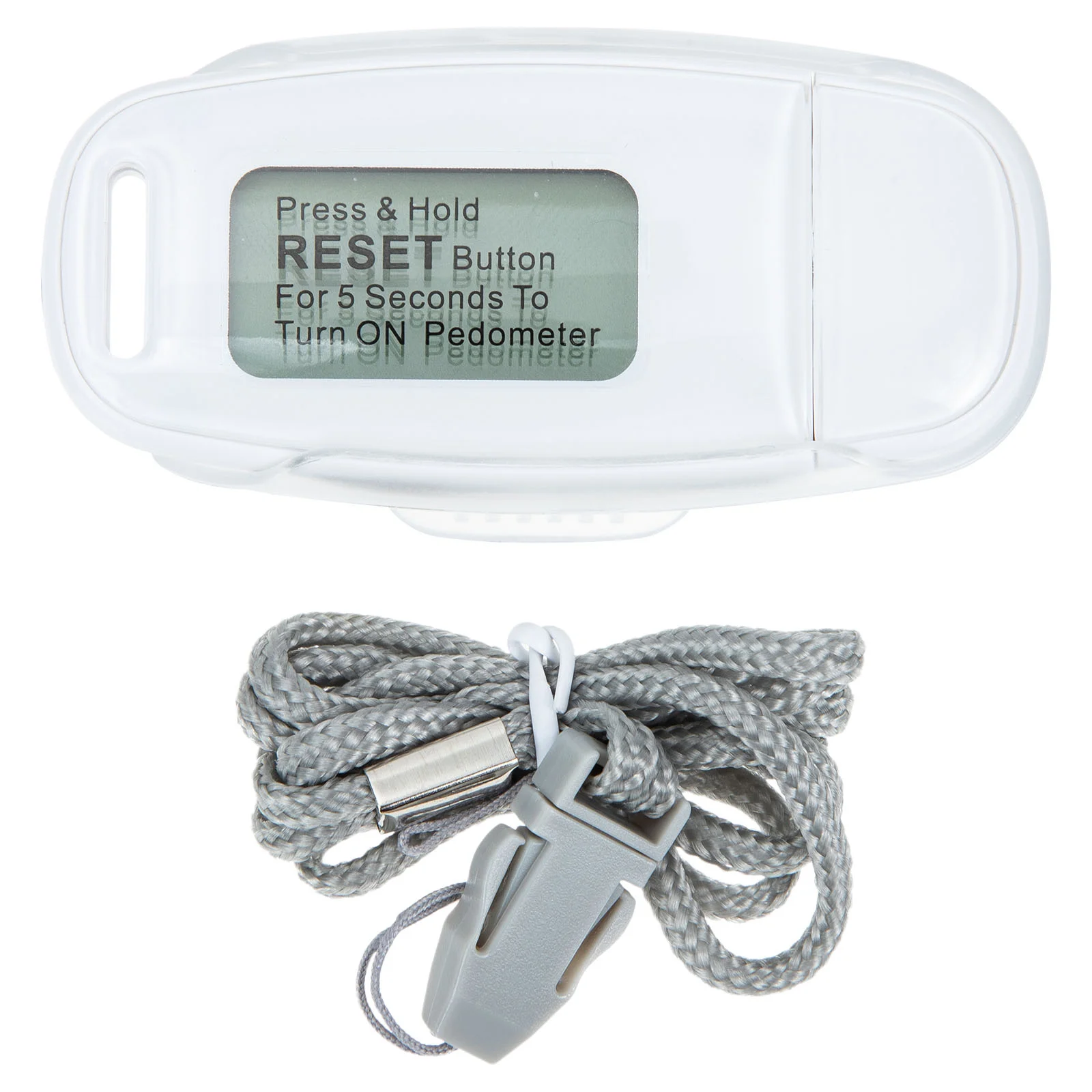 

3d Pedometer Rechargeable USB Charging Simple Convenient White Clear Screen Plastic Small with Clip Child