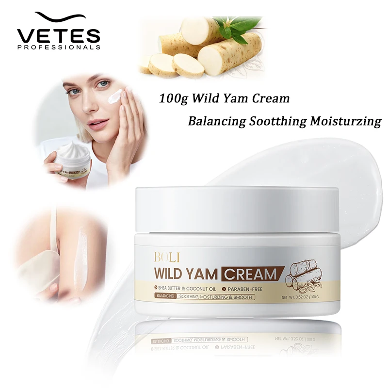 

Lifting Firming Cream Yam 100g Firm Improve Skin Dullness Collagen Face Cream Non-greasy Wild Yam Cream Moisturizing Hydrating